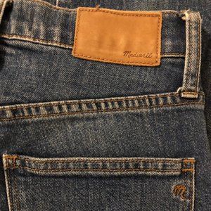 Madewell 24x30 zip up blue jeans